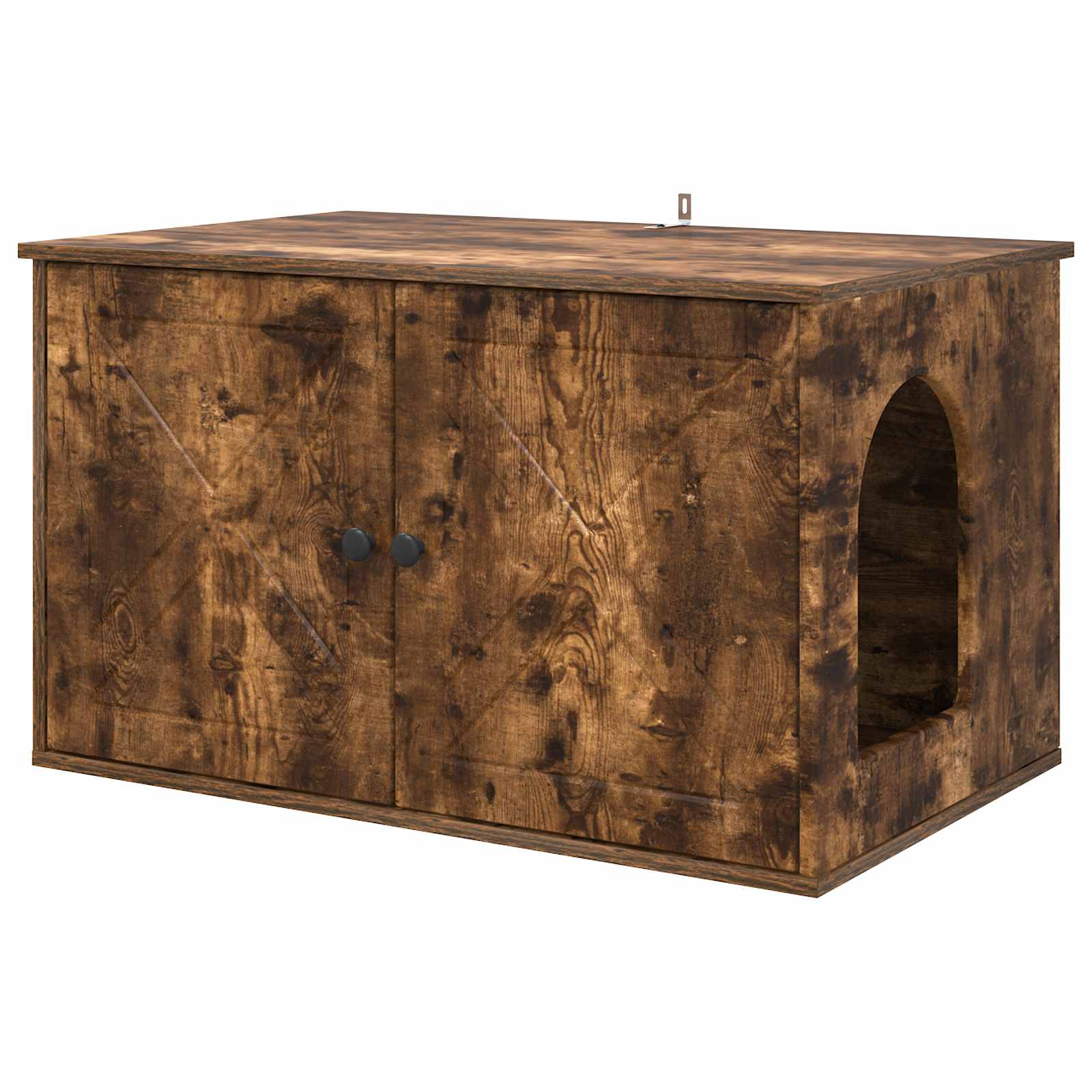 Vidaxxl maison pour chat chêne fumé 85 x 55 x 50 cm bois traité