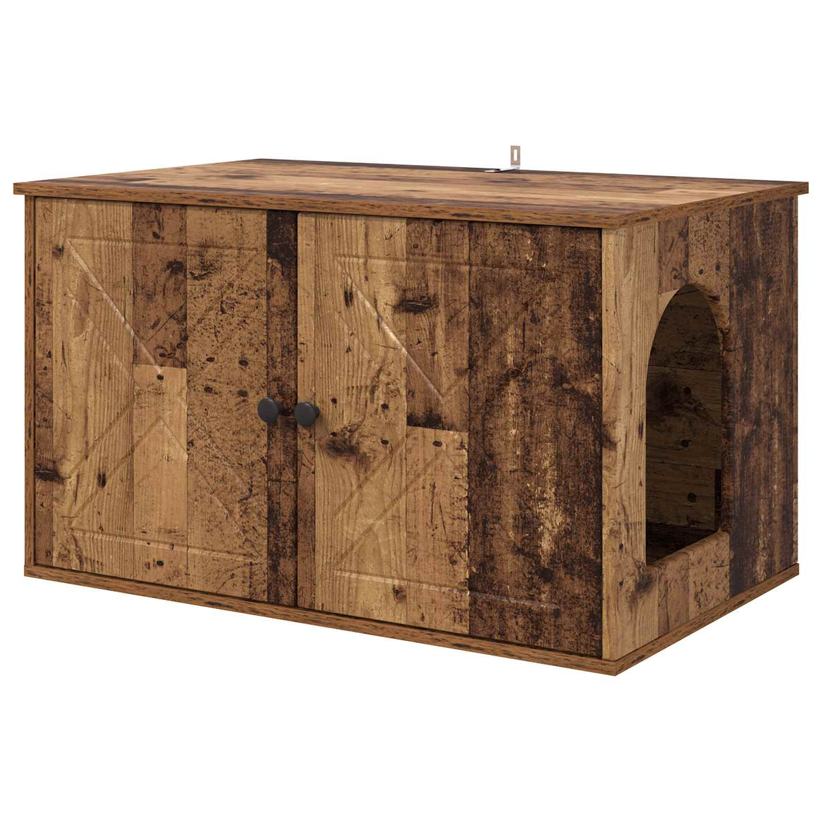 Vidaxxl maison pour chat vieux bois 85 x 55 x 50 cm bois traité