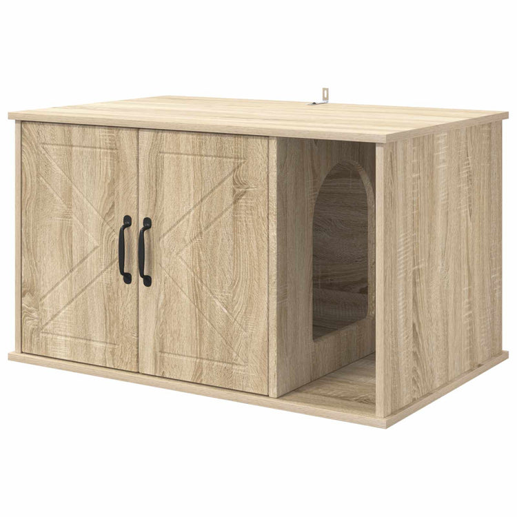 Vidaxl maison pour chat sonoma 85 x 55 x 50 cm bois travaillé
