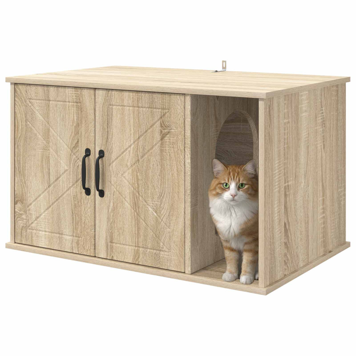 Vidaxl maison pour chat sonoma 85 x 55 x 50 cm bois travaillé