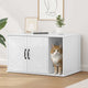 Vidaxxl maison pour chat blanc brillant 85 x 55 x 50 cm bois fini