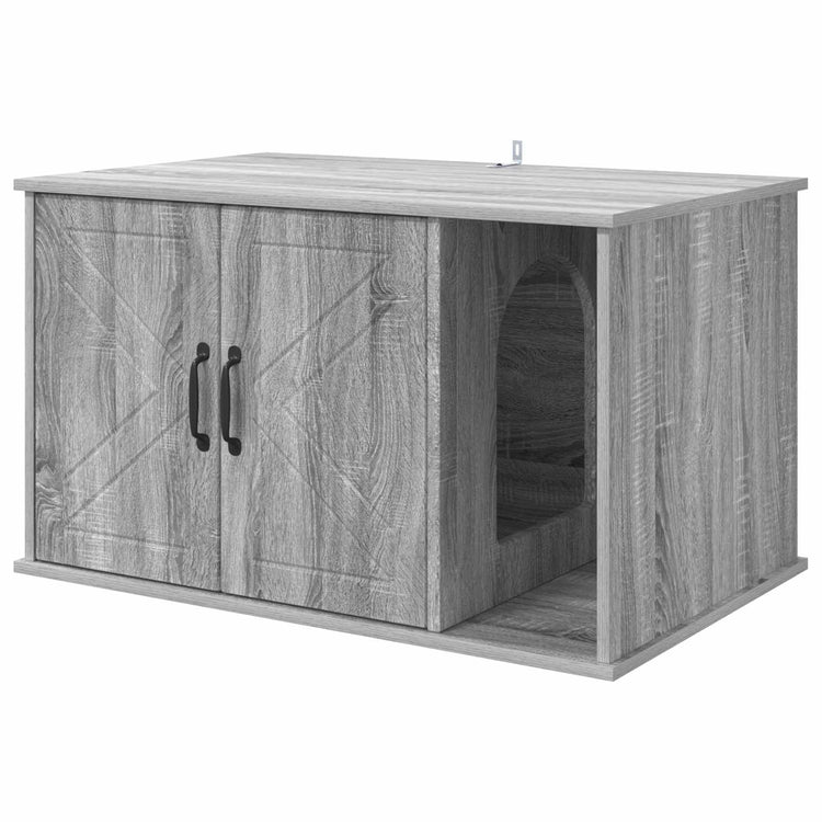 Vidaxl maison pour chat gris sonoma 85 x 55 x 50 cm bois travaillé
