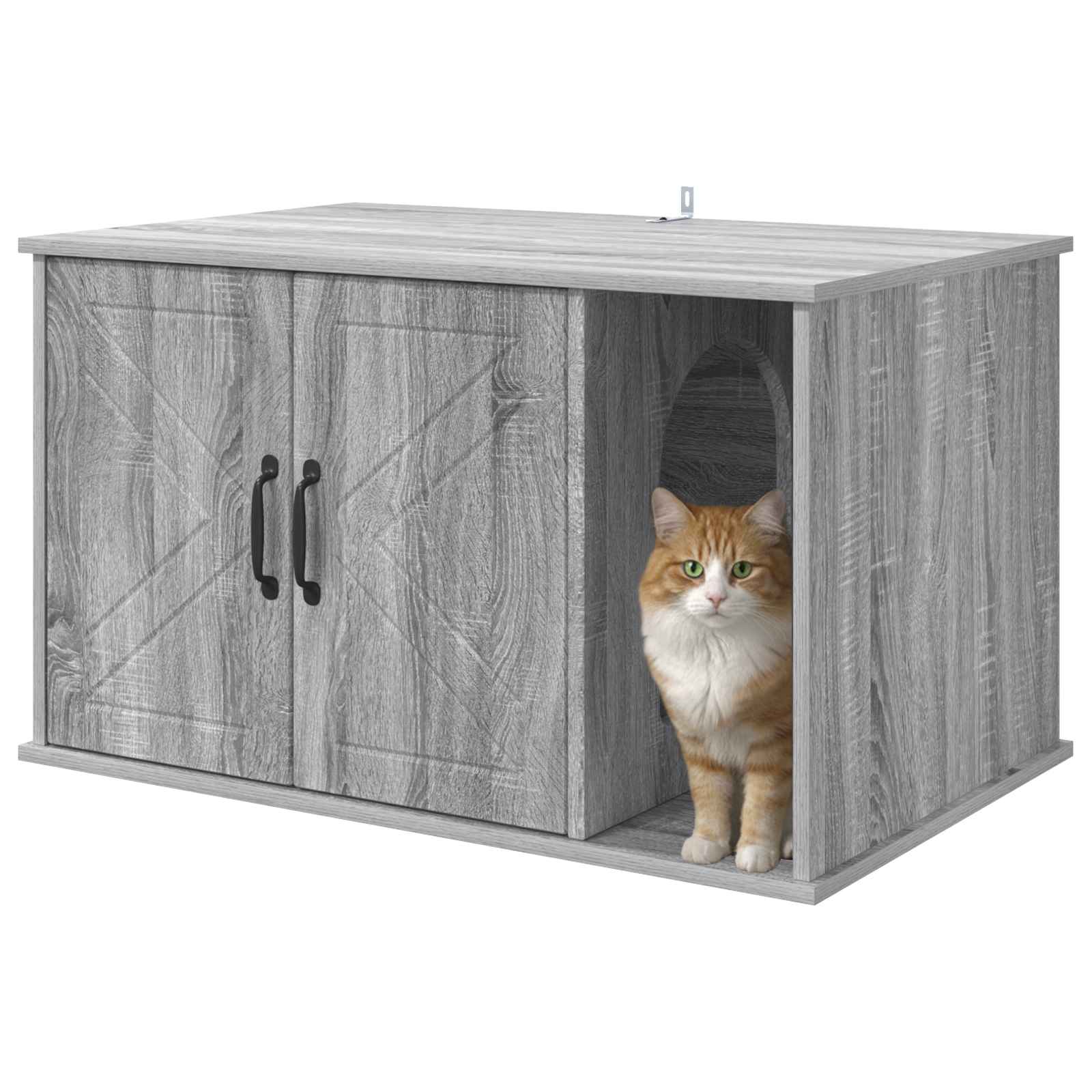 Vidaxl maison pour chat gris sonoma 85 x 55 x 50 cm bois travaillé