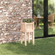 Vidaxx pot de fleur de jardin naturel 31 x 31 x 70 cm bois de pin massif