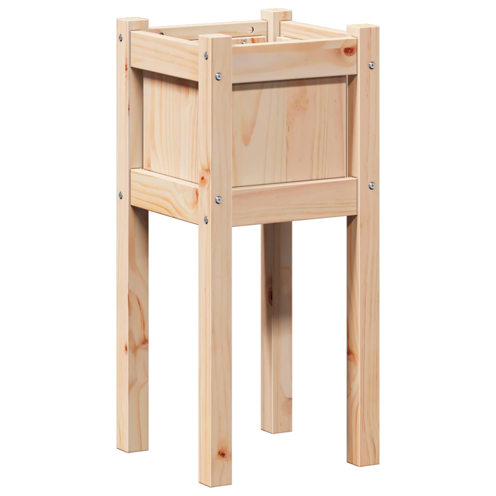 Vidaxx pot de fleur de jardin naturel 31 x 31 x 70 cm bois de pin massif
