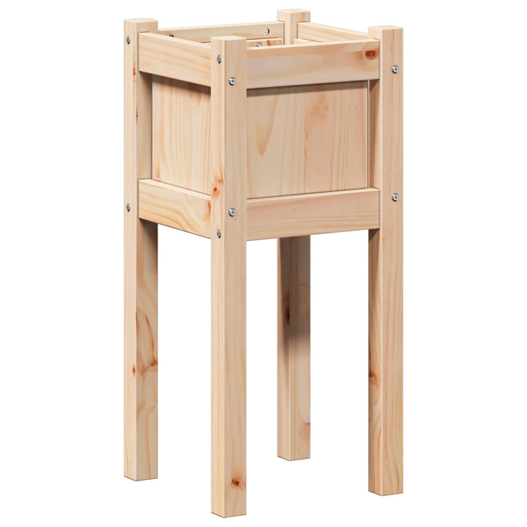 Vidaxx pot de fleur de jardin naturel 31 x 31 x 70 cm bois de pin massif