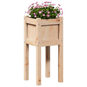 Vidaxx pot de fleur de jardin naturel 31 x 31 x 70 cm bois de pin massif - afbeelding 3