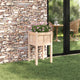 Vidaxx pot de fleur de jardin naturel 40 x 40 x 70 cm bois de pin massif