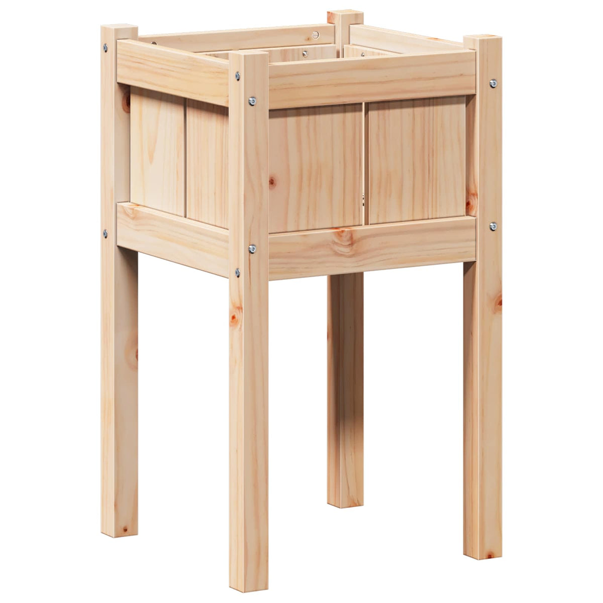 Vidaxx pot de fleur de jardin naturel 40 x 40 x 70 cm bois de pin massif