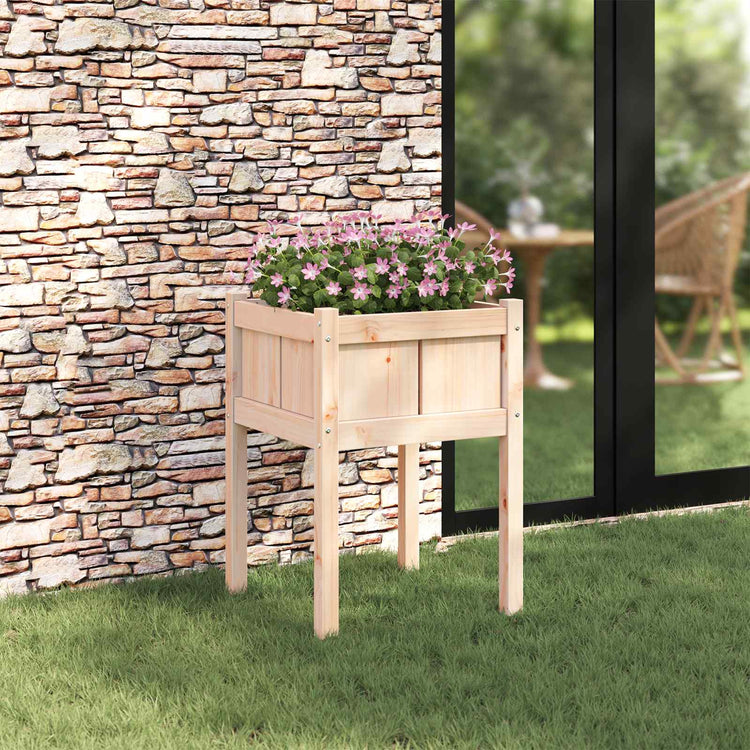 Vidaxx pot de fleur de jardin naturel 50 x 50 x 70 cm bois de pin massif
