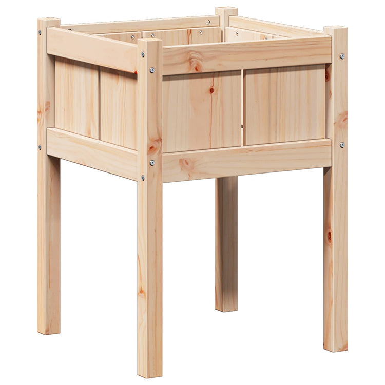 Vidaxx pot de fleur de jardin naturel 50 x 50 x 70 cm bois de pin massif