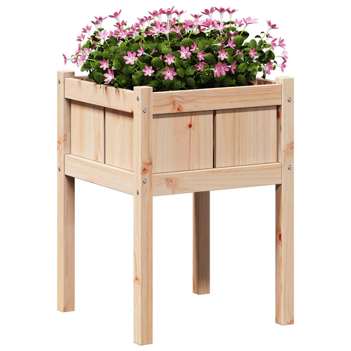 Vidaxx pot de fleur de jardin naturel 50 x 50 x 70 cm bois de pin massif