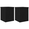 Vidaxxl support pour plantes 2 pcs chêne noir 15 x 15 x 20 cm bois d'ingénierie