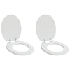 Vidaxx abattant de toilette à fermeture douce 2 pcs blanc 44 x 38 cm panneau MDF