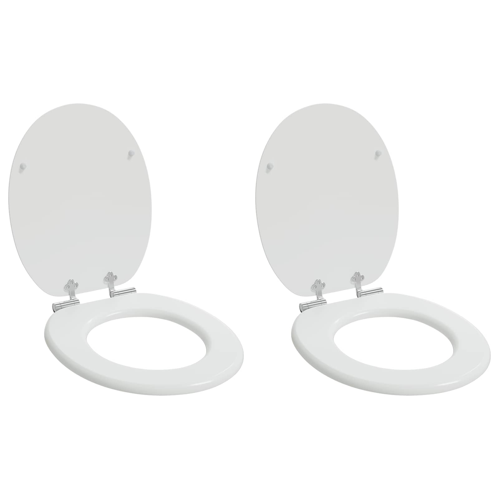 Vidaxx abattant de toilette à fermeture douce 2 pcs blanc 44 x 38 cm panneau MDF