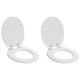 Vidaxx abattant de toilette à fermeture douce 2 pcs blanc 44 x 38 cm panneau MDF