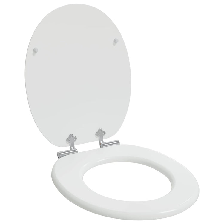 Vidaxx abattant de toilette à fermeture douce 2 pcs blanc 44 x 38 cm panneau MDF