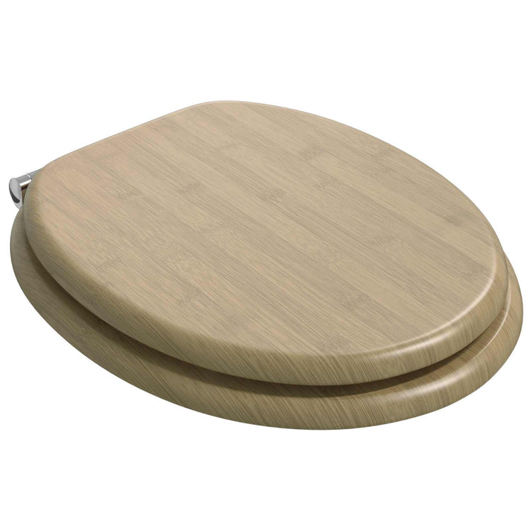 VidaXL abattant de toilette à fermeture douce 2 pcs couleur bambou clair 44 x 38 cm