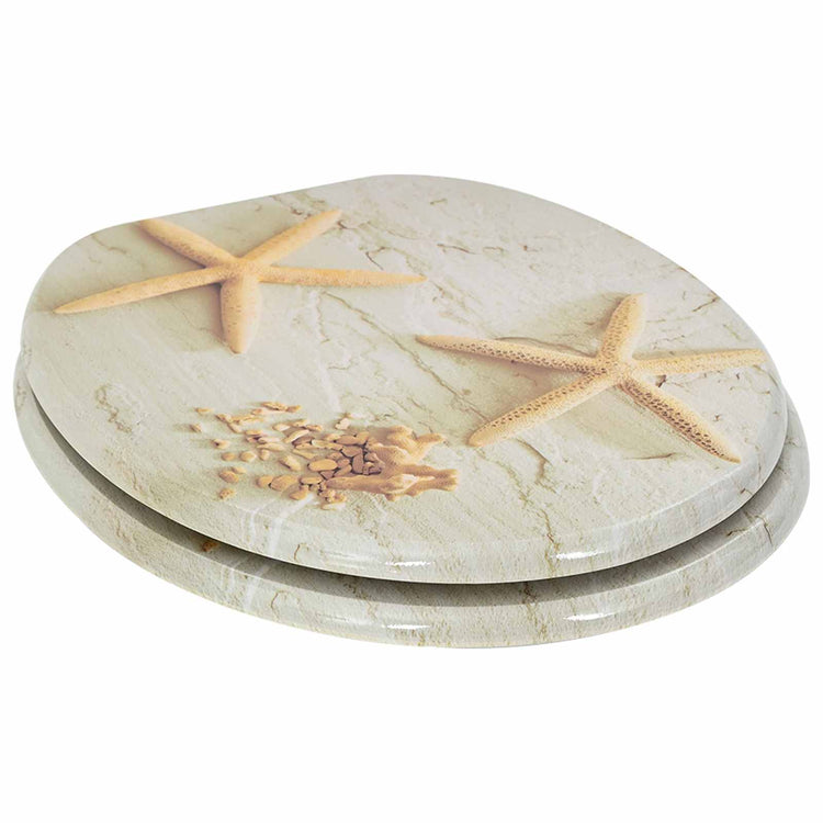 Vidaxx abattant de toilette à fermeture douce 2 pcs jaune et blanc 44 x 38 cm panneau MDF