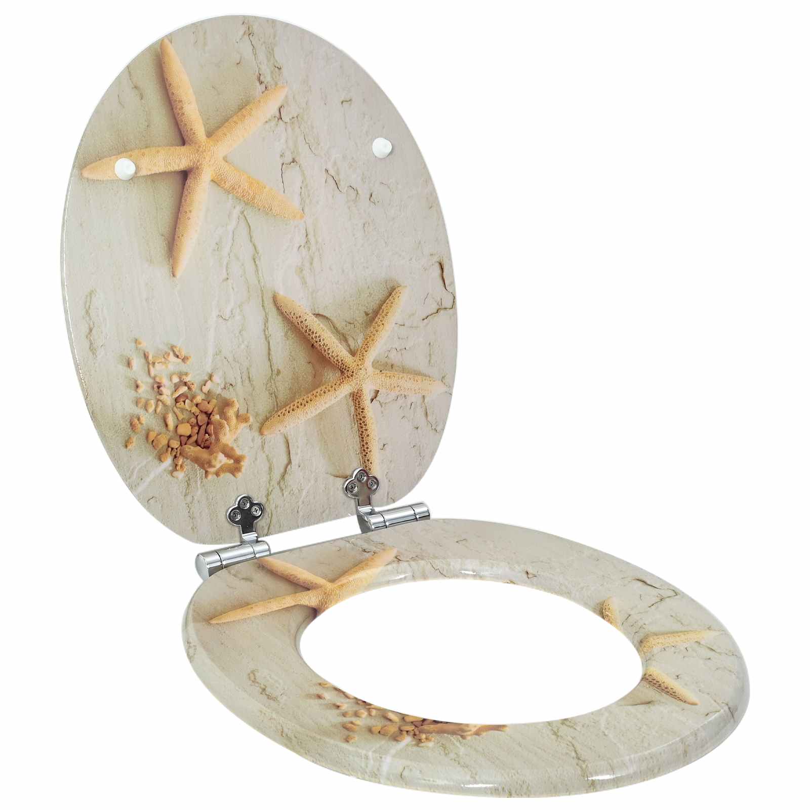 Vidaxx abattant de toilette à fermeture douce 2 pcs jaune et blanc 44 x 38 cm panneau MDF
