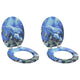 Vidaxx abattant de toilette à fermeture douce 2 pcs bleu 44 x 38 cm panneau MDF