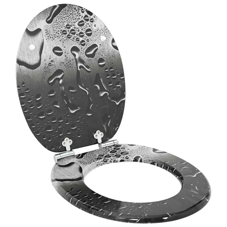 Vidaxx abattant de toilette à fermeture douce 2 pcs gris 44 x 38 cm panneau MDF