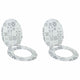VidaXL abattant de toilette à fermeture douce 2 pcs porcelaine bleue et blanche 44 x 38 cm