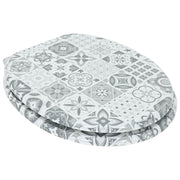 VidaXL abattant de toilette à fermeture douce 2 pcs porcelaine bleue et blanche 44 x 38 cm - afbeelding 2