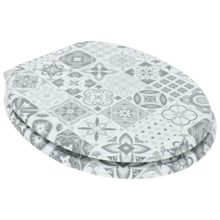 VidaXL abattant de toilette à fermeture douce 2 pcs porcelaine bleue et blanche 44 x 38 cm