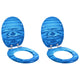 VidaXL abattant de toilette à fermeture douce 2 pcs goutte bleue 44 x 38 cm