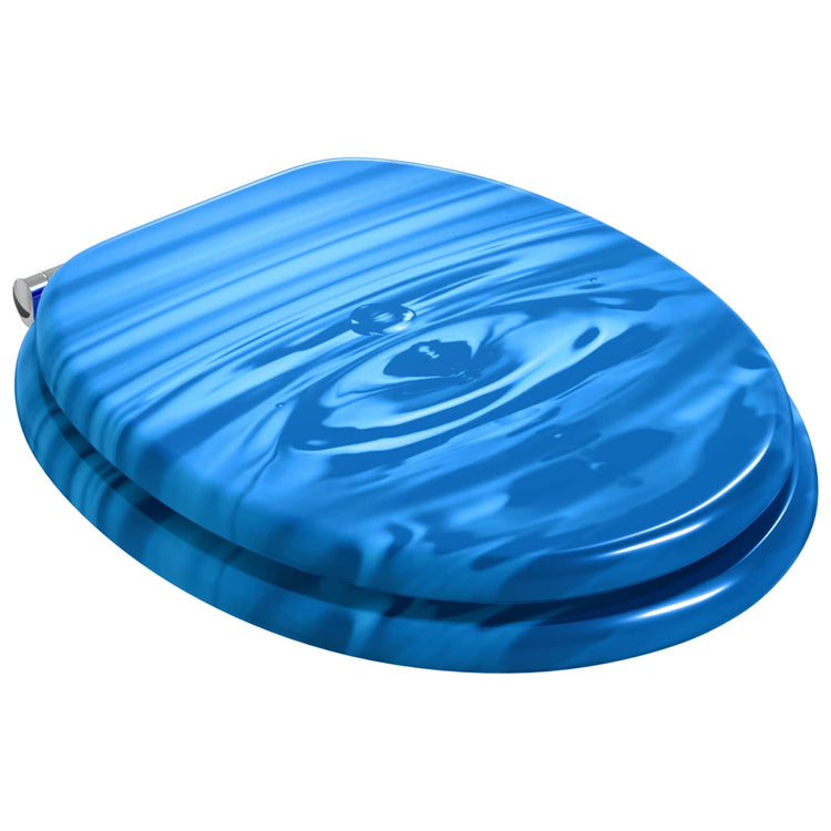 VidaXL abattant de toilette à fermeture douce 2 pcs goutte bleue 44 x 38 cm