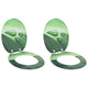 VidaXL abattant de toilette à fermeture douce 2 pcs goutte verte 44 x 38 cm