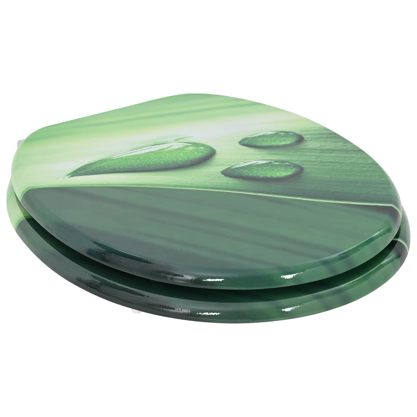 VidaXL abattant de toilette à fermeture douce 2 pcs goutte verte 44 x 38 cm