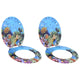 VidaXL abattant de toilette à fermeture douce 2 pcs bleu profond 44 x 38 cm