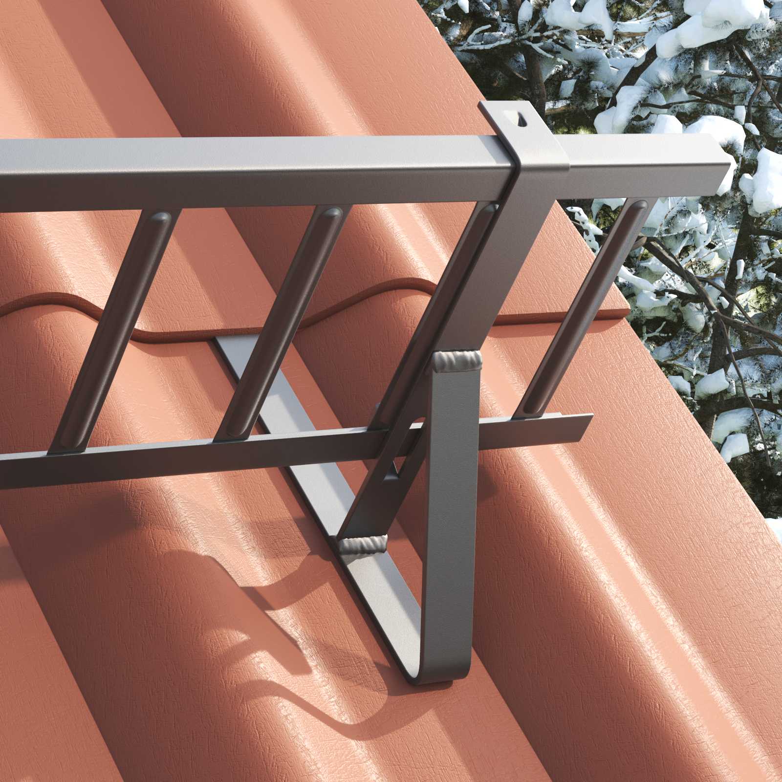VidaXL support de protection contre la neige 2 pcs anthracite 29,5 x 3 x 34,5 cm acier