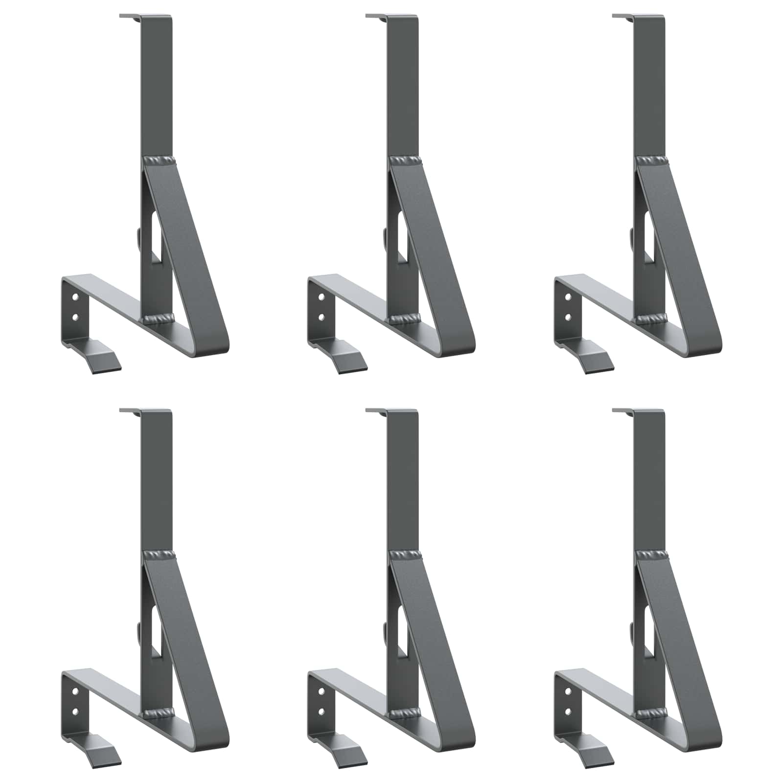 Vidaxxl support de protection contre la neige 6 pcs anthracite 29,5 x 3 x 34,5 cm acier
