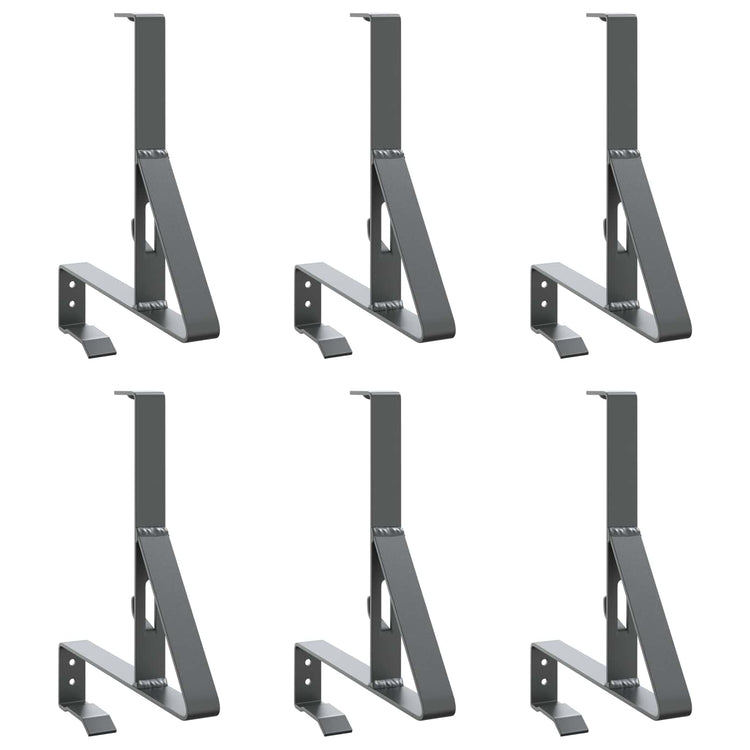 Vidaxxl support de protection contre la neige 6 pcs anthracite 29,5 x 3 x 34,5 cm acier
