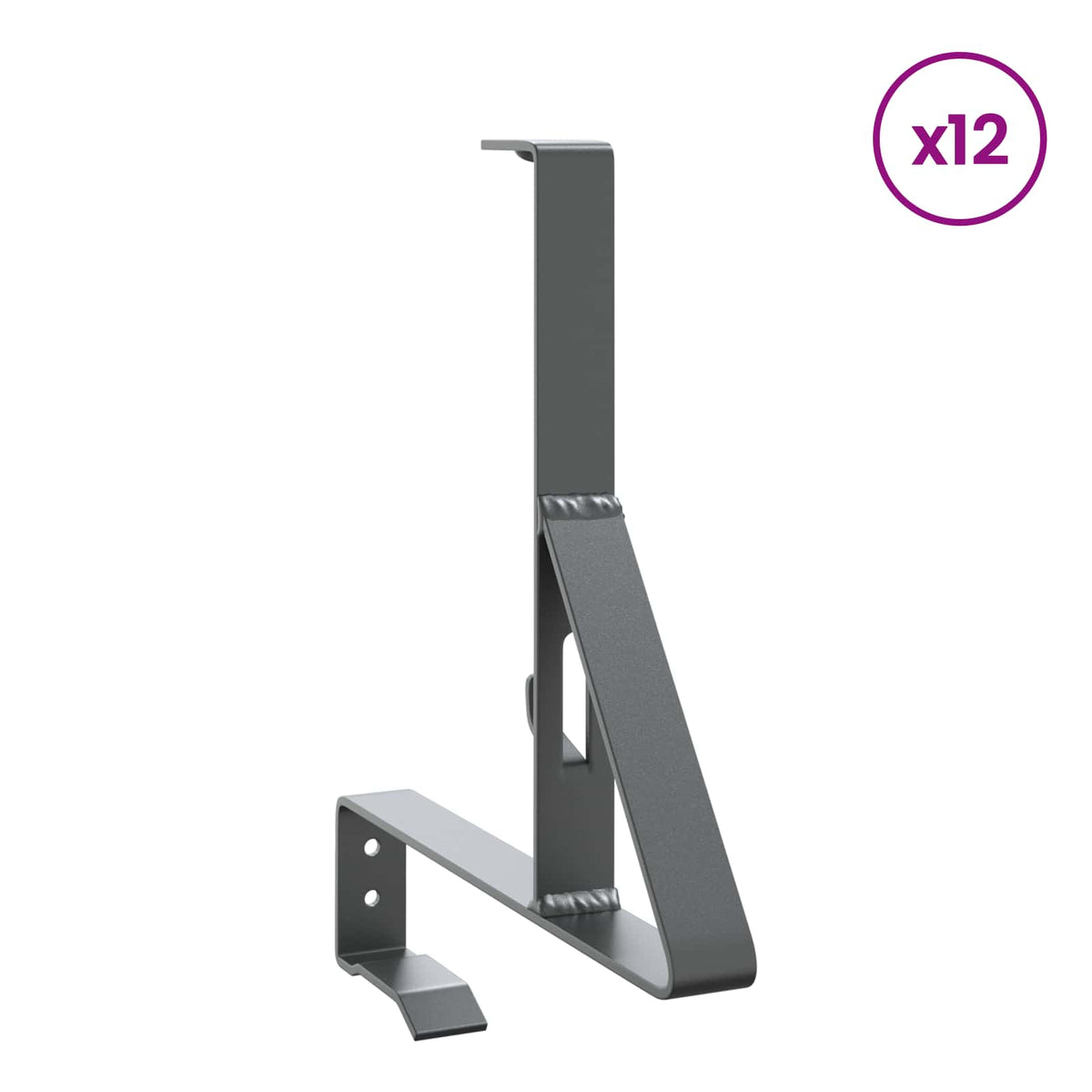 Vidaxxl support de protection contre la neige 12 pcs anthracite 29,5 x 3 x 34,5 cm