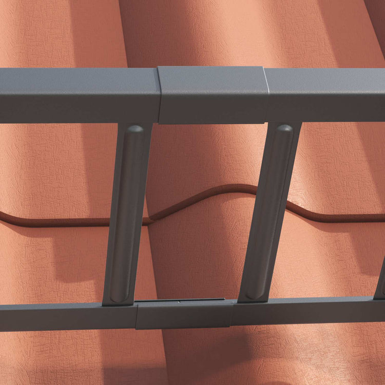 Vidaxx support de neige de toit anthracite 100 x 2,5 x 20 cm acier