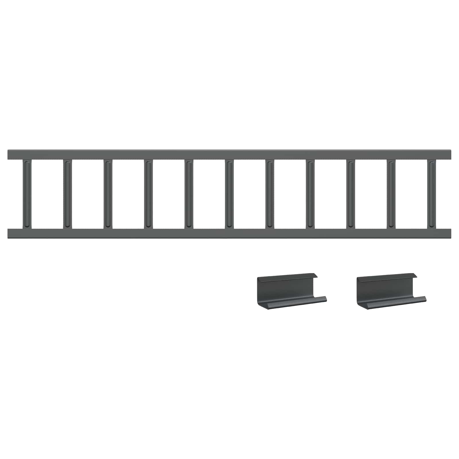 Vidaxx support de neige de toit anthracite 100 x 2,5 x 20 cm acier