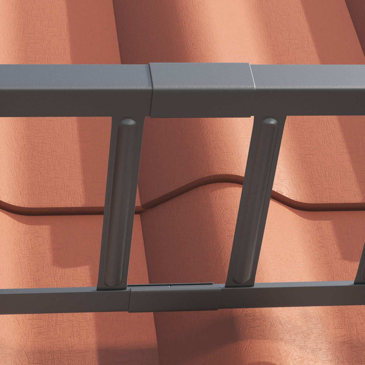 Vidaxl support de neige de toit anthracite 300 x 2,5 x 20 cm acier