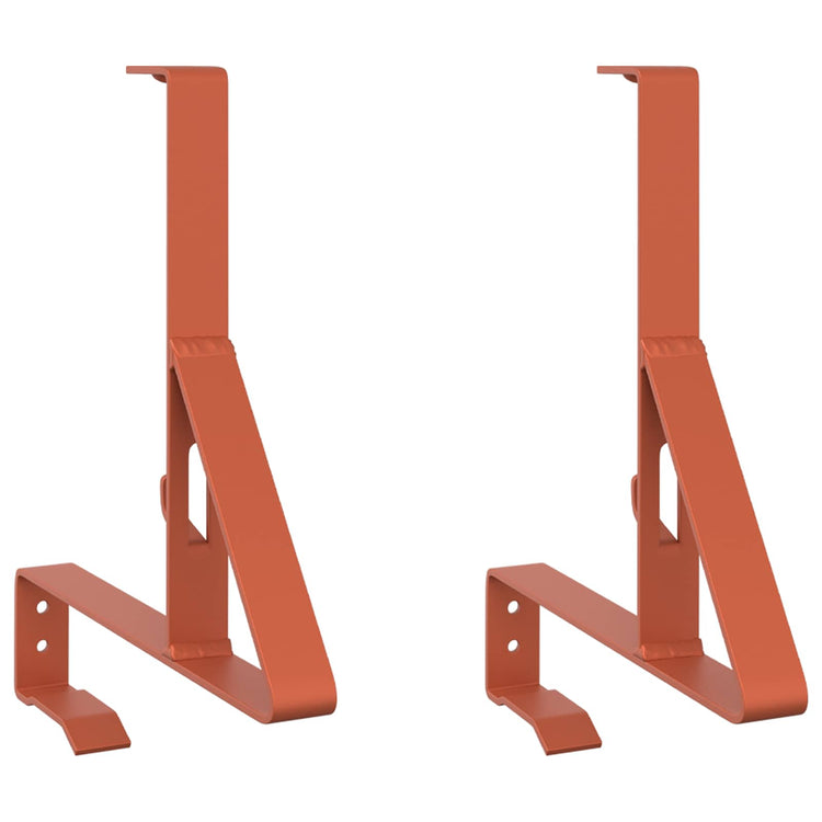 Vidaxxl support de protection contre la neige 2 pcs rouge 29,5 x 3 x 34,5 cm acier