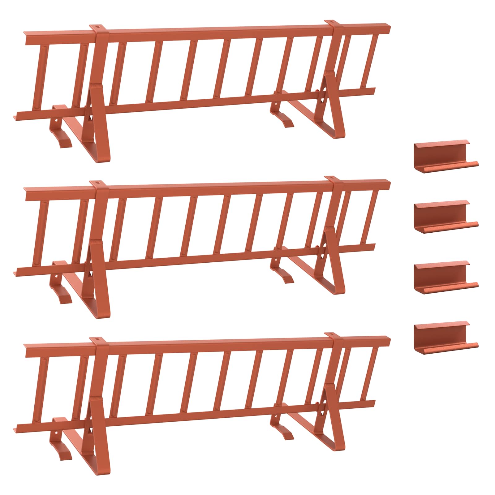 Vidaxx support de neige de toit rouge 300 x 29,5 x 34,5 cm en acier