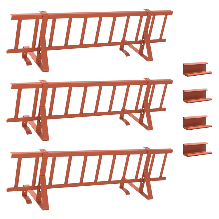 Vidaxx support de neige de toit rouge 300 x 29,5 x 34,5 cm en acier