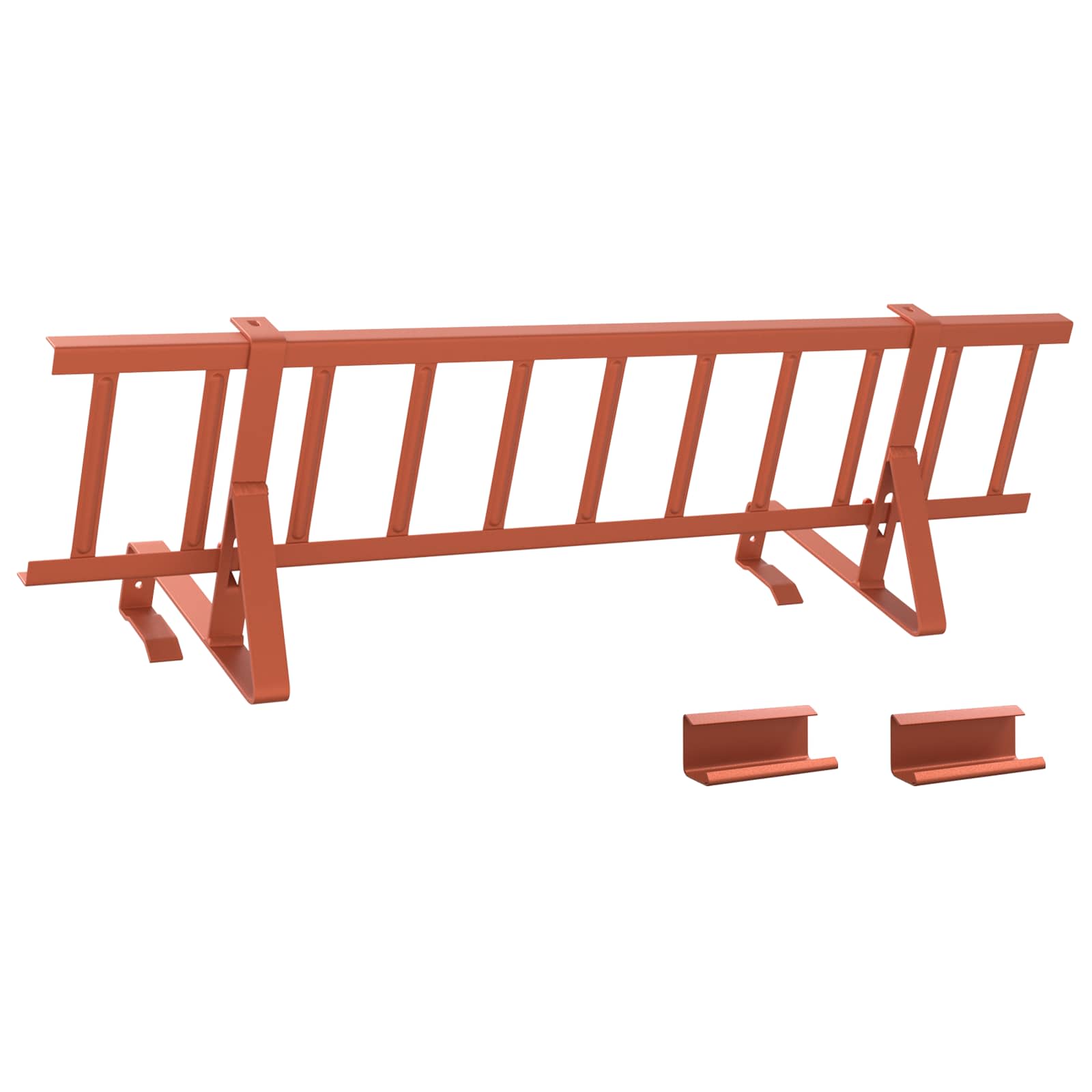 Vidaxx support de neige de toit rouge 800 x 29,5 x 34,5 cm en acier