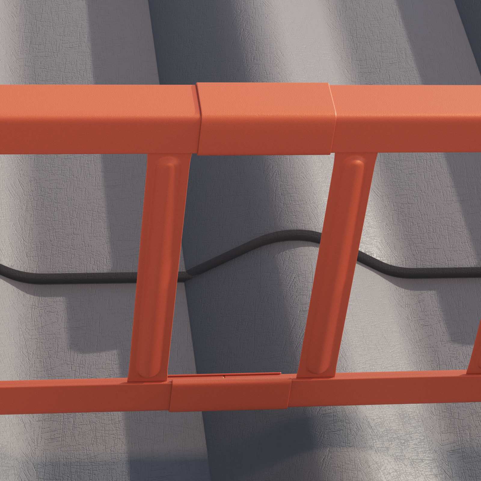 Vidaxx support de neige de toit rouge 300 x 2,5 x 20 cm en acier