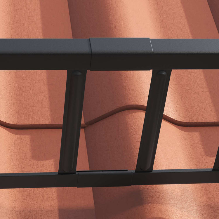 Vidaxx support de neige de toit noir 100 x 2,5 x 20 cm en acier