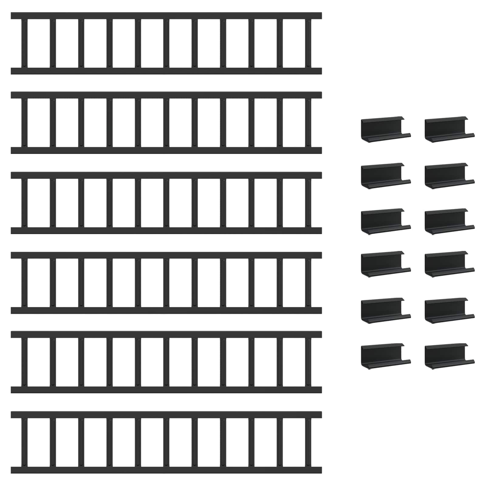 Vidaxx support de neige de toit noir 600 x 2,5 x 20 cm en acier