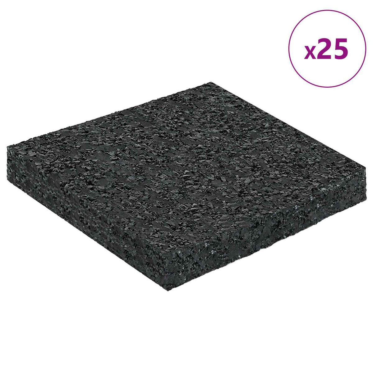 Vidaxxl coussinet en caoutchouc caoutchouc noir