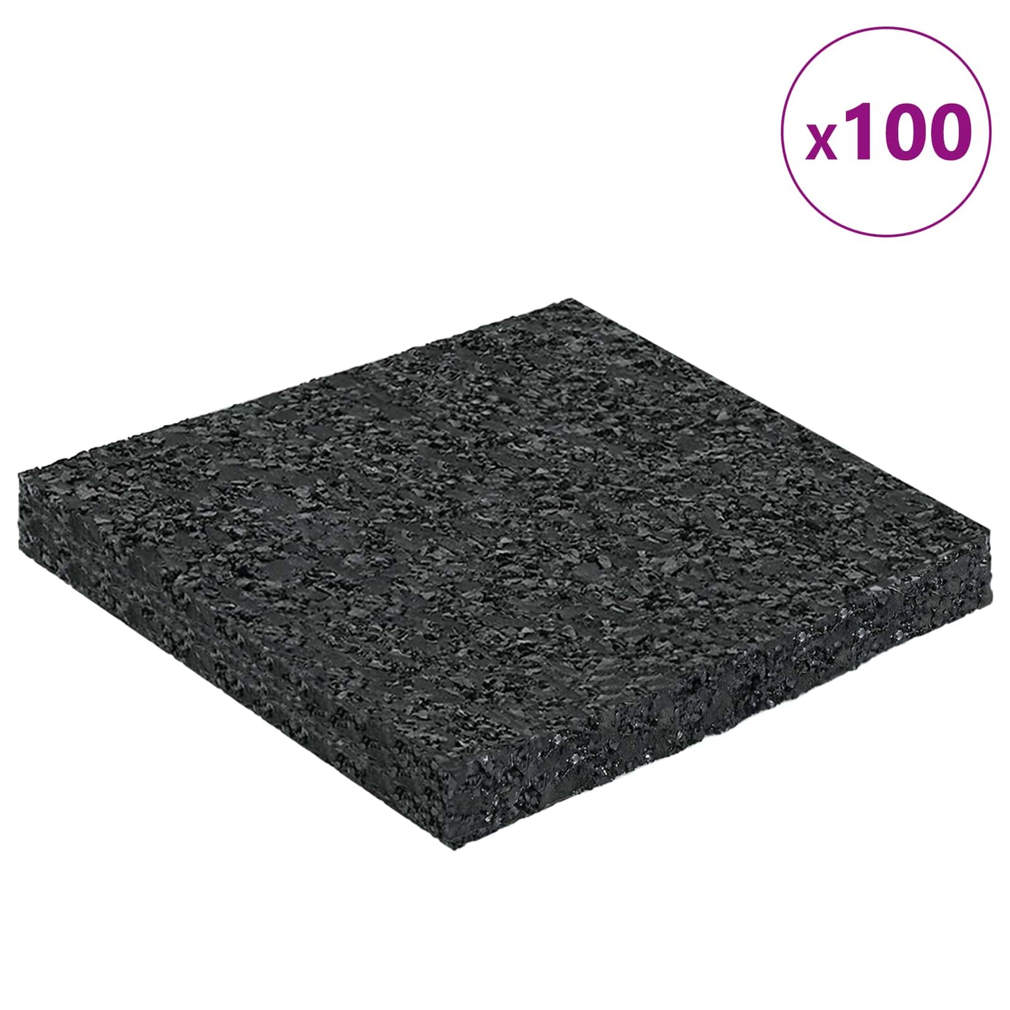 Vidaxxl coussinet en caoutchouc caoutchouc noir